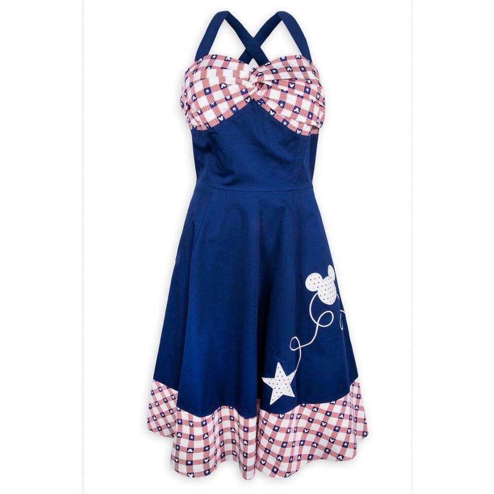 Disney Parks The Dlress Shop Vintage All American Girl Patriotic Dress L